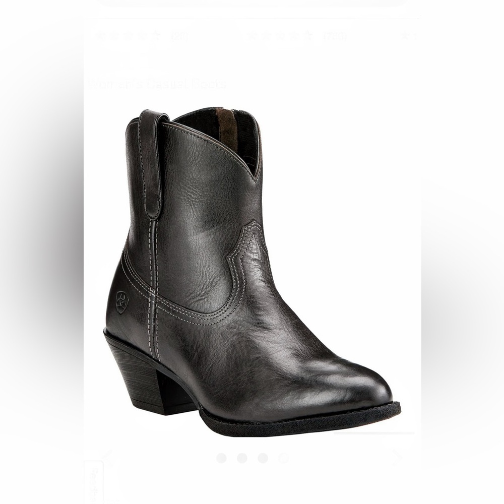 HTF Rare Ariat Sz 8 Two24 Gray/Carbon Darla 10017487 Ankle Boots Cowgirl Western
